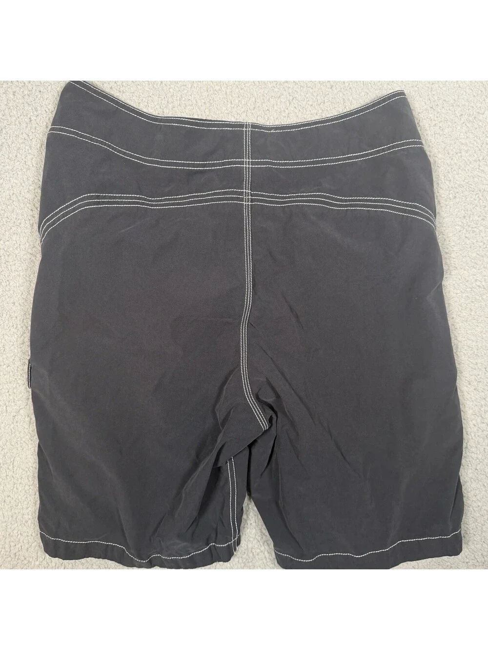 Speedo Board Shorts Mens 36 Navy Blue Drawstring Embroidered Beach Swimwear